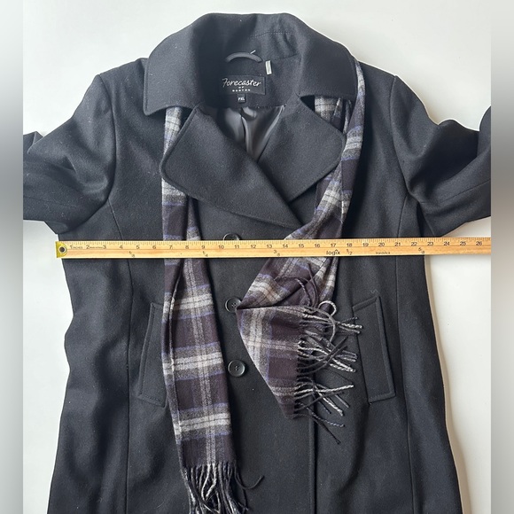 NWT Forecaster of Boston Black Wool Blend Pea Coat Women’s Petite XL PXL $220 - Picture 6 of 7
